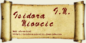 Isidora Miovčić vizit kartica